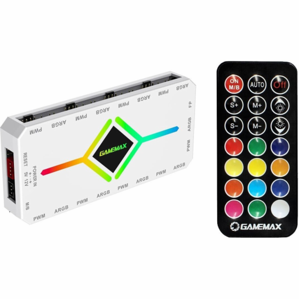 GameMax Gamemax | Dálkový ovladač | V4.0 ARGB PWM HUB ČER...