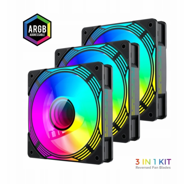 GameMax Ventilátor pro skříň Gamemax | KF300R BK | Černá
