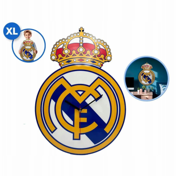 Lumarko Nástěnné hodiny XL MDF Real Madrid