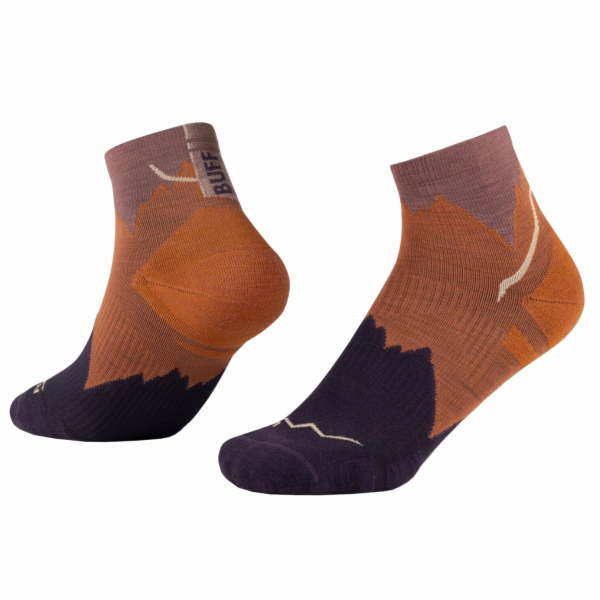 Buff Lehké čtvrtletní ponožky BUFF Merino 137792221 Hnědé...