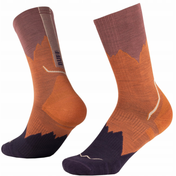 Buff Lehké ponožky BUFF Merino Crew 137796221 Hnědé 42-44