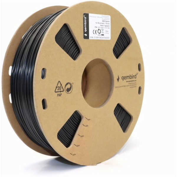Gembird GEMBIRD Filament ASA černý 1,75mm 1kg