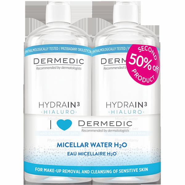 Dermedic DERMEDIC_SET Hydrain3 Hialuro micelární fluid 2x...