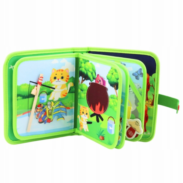 LeanToys 3D plstěná senzorická vzdělávací kniha Divoká zv...