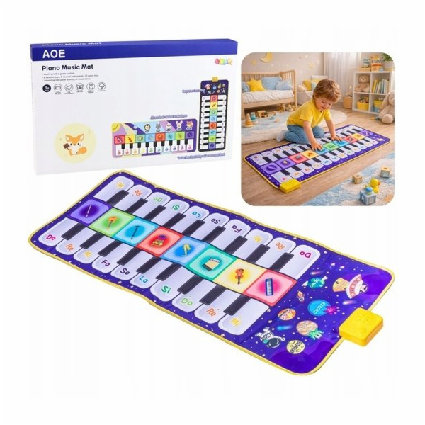 LeanToys Hudební vzdělávací taneční podložka Interaktivní...