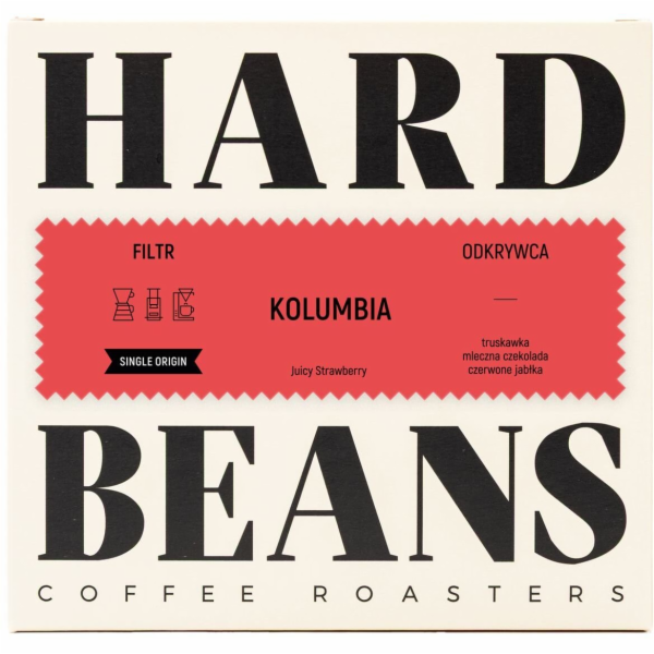 Hard Beans Kávová zrna Colombia Juicy Strawberry 200 g