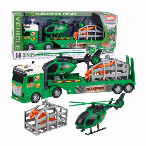 LeanToys Sada pro přepravu dinosaurů Nákladní vůz Odtahov...