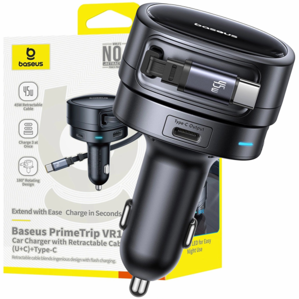Baseus Nabíječka PrimeTrip VR1 60W autonabíječka USB-A US...