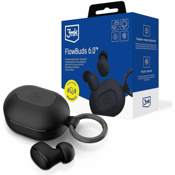 3MK Sluchátka FlowBuds 6.0 černá