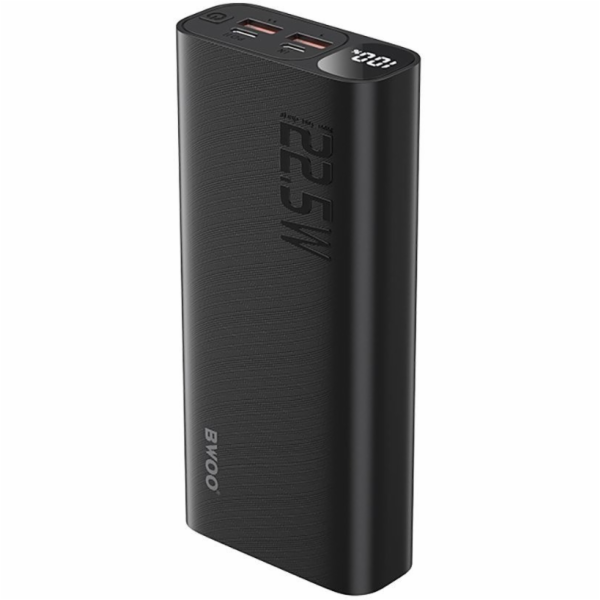 BWOO Powerbanka 22,5 W, 20 000 mAh s LCD displejem, černá