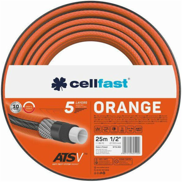 Cellfast C. ZAHRADNÍ HADICE ORANŽOVÁ 1/2 C15-003