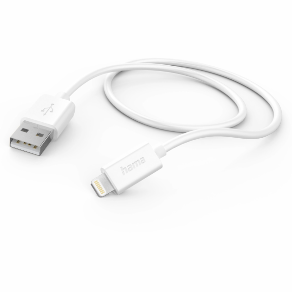 Hama Nabíjecí kabel USB-A na Lightning, 1 m, bílý