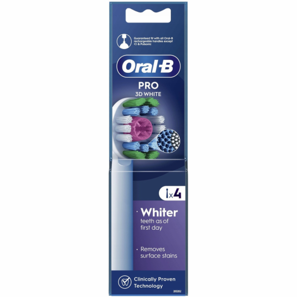 Oral-B EB18-4 3D bílé hlavice kartáčku (balení 4 ks)