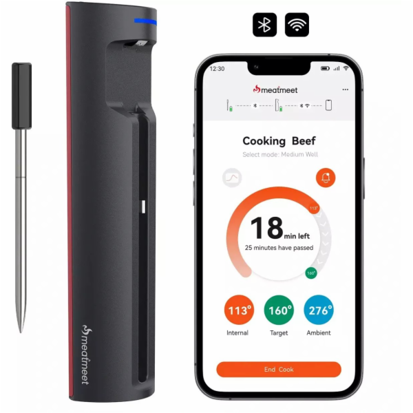Wozinsky Meatmeet Pro chytrý kuchyňský teploměr s Bluetoo...