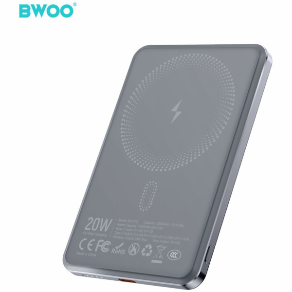 Wekome BWOO P79 Ultratenká powerbanka 5000mAh s magnetick...
