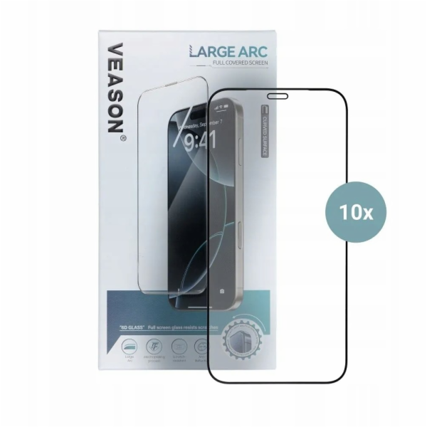 Veason Tvrzené sklo 6D Pro Veason Glass (sada 10 v 1) - p...