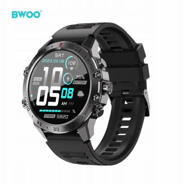 NoName Chytré hodinky BWOO WA-08 1,43” AMOLED černé