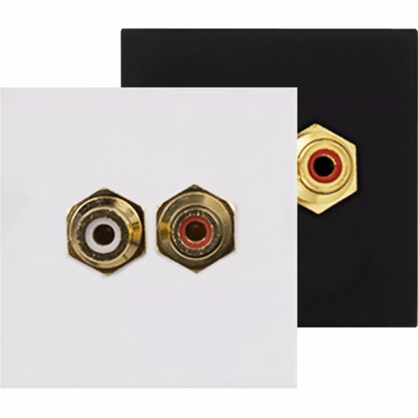 Audac AUDAC CP45RCA/W Připojovací deska RCA 45 x 45 mm Bí...