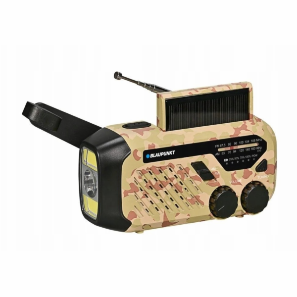 Nouzové rádio s budíkem BLAUPUNKT ER10DC, desert camo