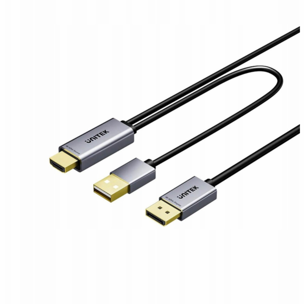 Unitek Kabel Kabel Unitek HDMI na DisplayPort 4K s napáje...