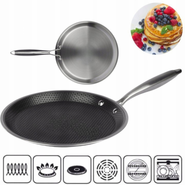 Brunbeste Pánev OCELOVÁ PÁNEV NA PALAČINKY 28 cm S VOŠTIN...