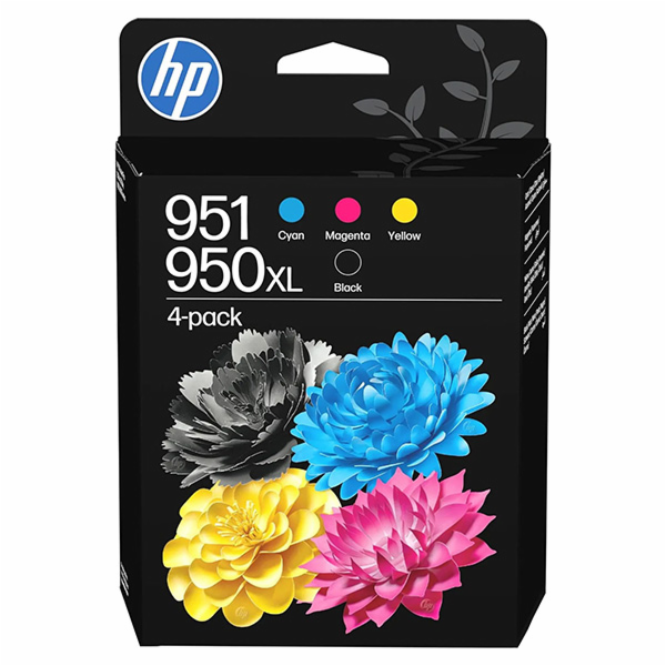 HP 951CMY/950XLBlk Ink Crtg Cmbo 4-Pk, HP 951CMY/950XLBlk...