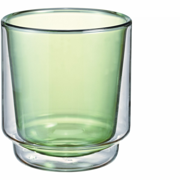 Hario - Dvoustěnná sklenice na matchu 370ml - zelená