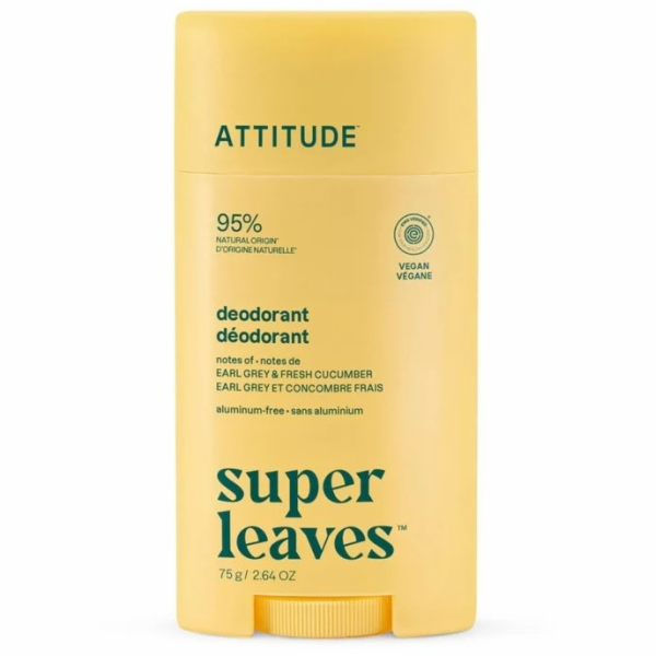Attitude Super Leaves, deodorant v tyčince, Earl Grey a č...