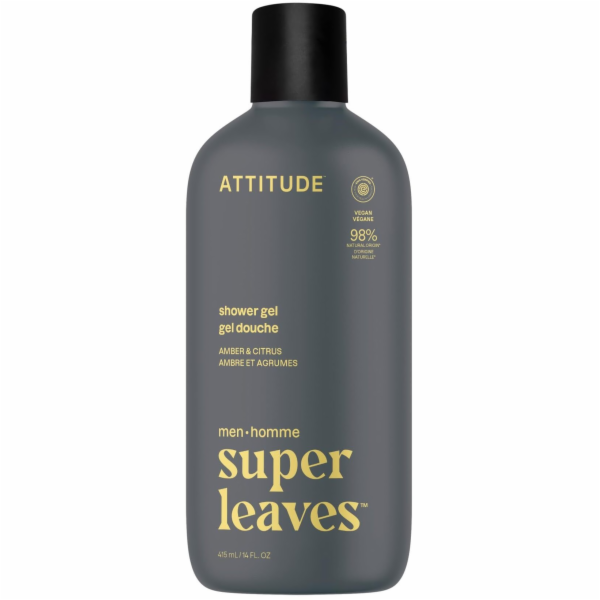 Attitude Sprchový gel SUPER LEAVES pro muže - jantar a ci...