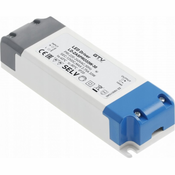 GTV Napájecí zdroj LED PRO 12V 33W vstup 220-240VAC IP20 ...