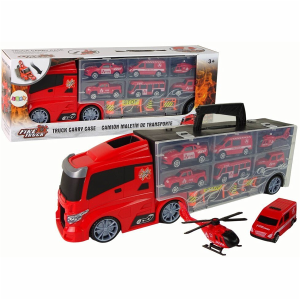 LeanToys Hasičský vůz Odtahovka Auta LEAN Toys Set