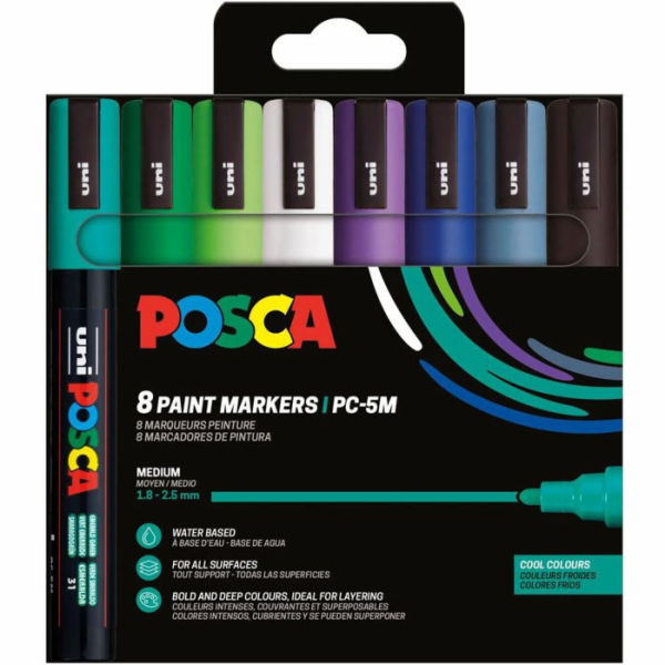 Posca POSCA PC-5M 8ks Studené barvy