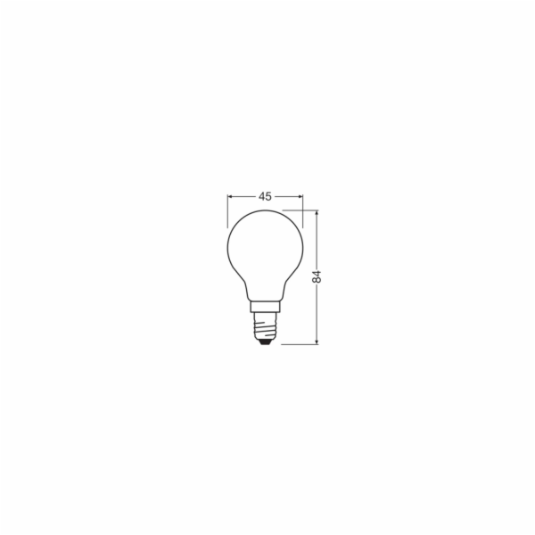 LED žárovka LEMP P45 3,4W E14 2700K 470LM MAT