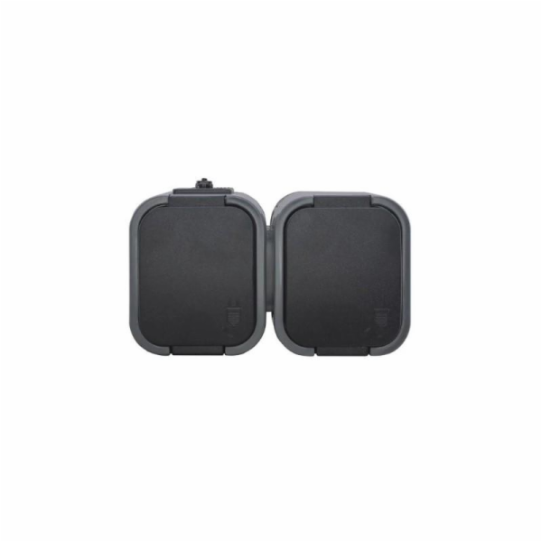 Zásuvka jednonásobná ABEX NT-6B2 šedá-černá