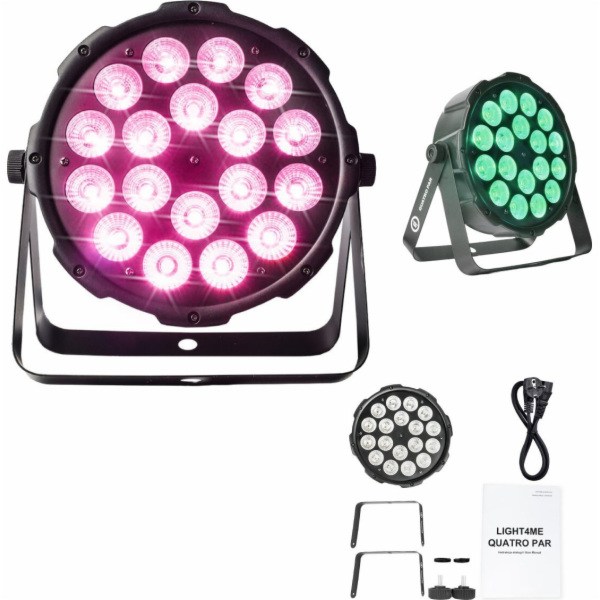 LIGHT4ME LIGHT4ME QUATRO PAR 18x10W RGBW bodové LED osvět...