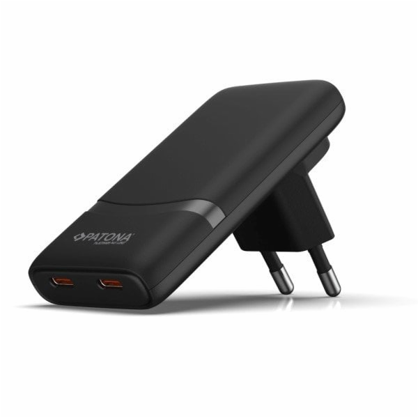 PATONA nabíječka Slim/ 2x USB-C/ 100-240V/ PD65W- GaN PD3...