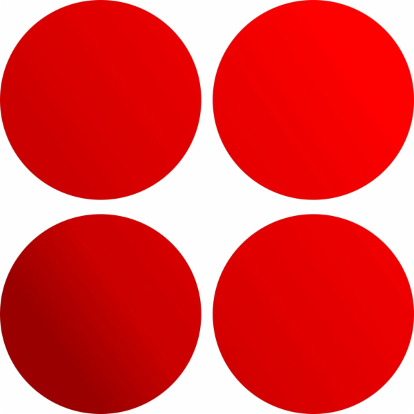 Holografické samolepky odrážející světlo "Round Red" 11 c...