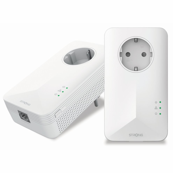 STRONG sada 2 adaptérů Powerline 1000 DUO EU/ 1000 Mbit/s...