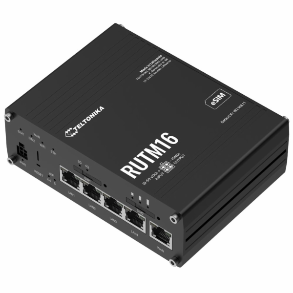Teltonika RUTM16 průmyslový router   4x LAN, 1x WAN, LTE ...