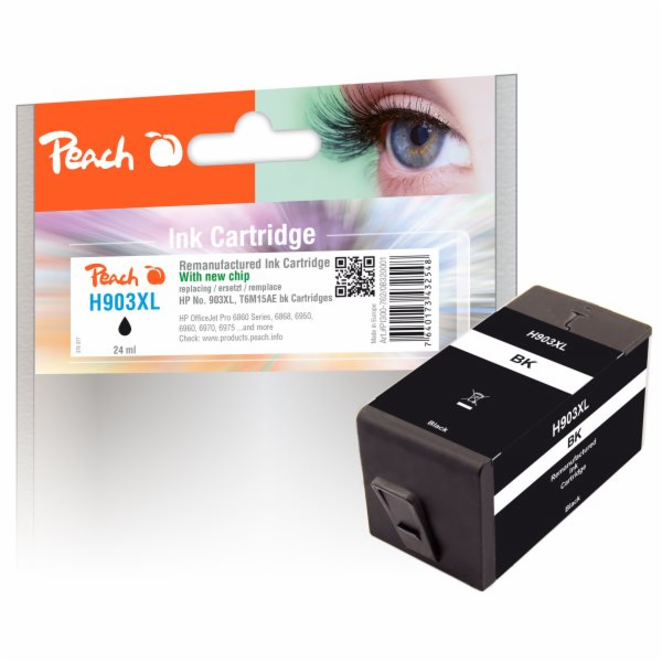 PEACH kompatibilní cartridge HP No. 903XL, černá, T6M15AE...