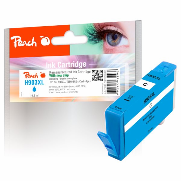 PEACH kompatibilní cartridge HP No. 903XL, azurová, T6M03...