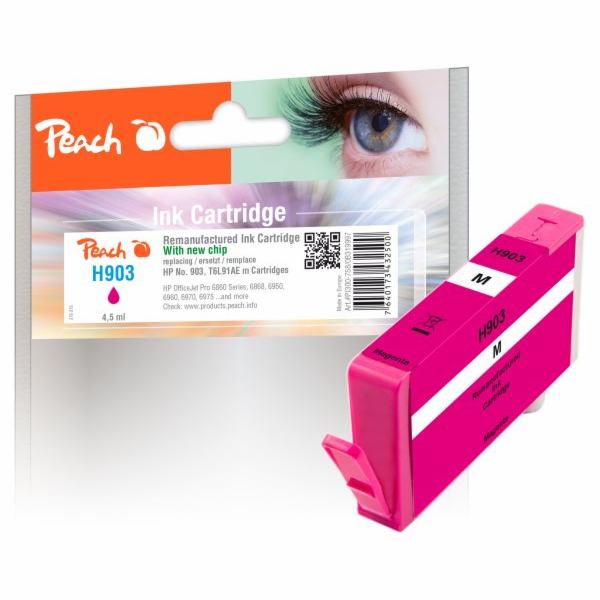 PEACH kompatibilní cartridge HP No. 903, purpurová, T6L91...