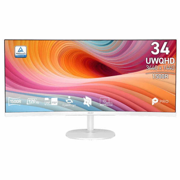 MSI Pro/MP341CQW E12/34"/VA/UWQHD/120Hz/1ms/Bílá/3R