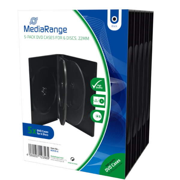 MediaRange Box na 6 CD/DVD 5 ks. (BOX35-6)