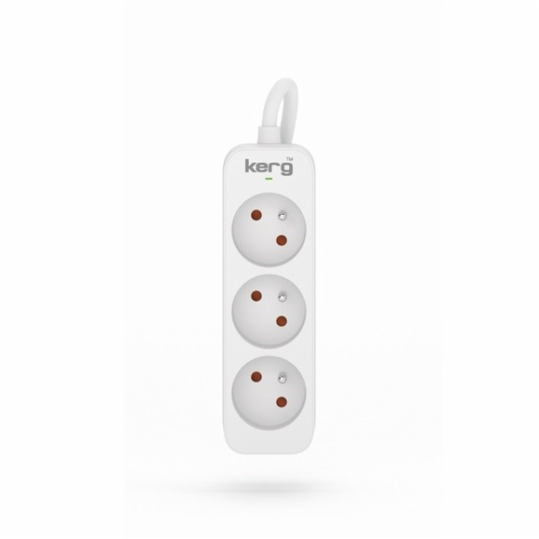 Kerg KERG prodlužovací kabel bez vypínače-3 zásuvky-bílo-...