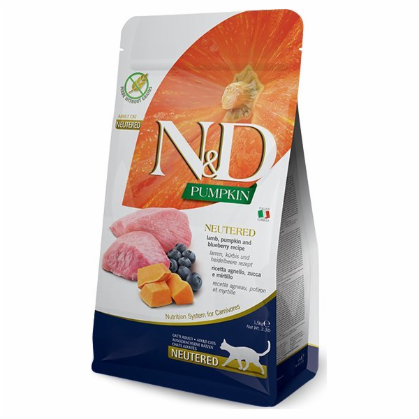Dry cat food -  FARMINA N&D CAT PUMPKIN