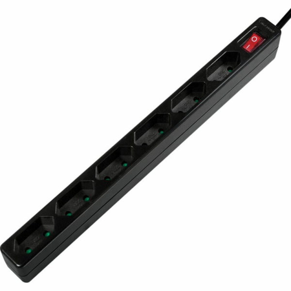 LogiLink Prodlužovací kabel LogiLink 6 zásuvek 1,5 m černý