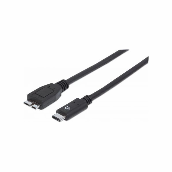 Manhattan USB-C - USB-C kabel 1 m černý (353397)