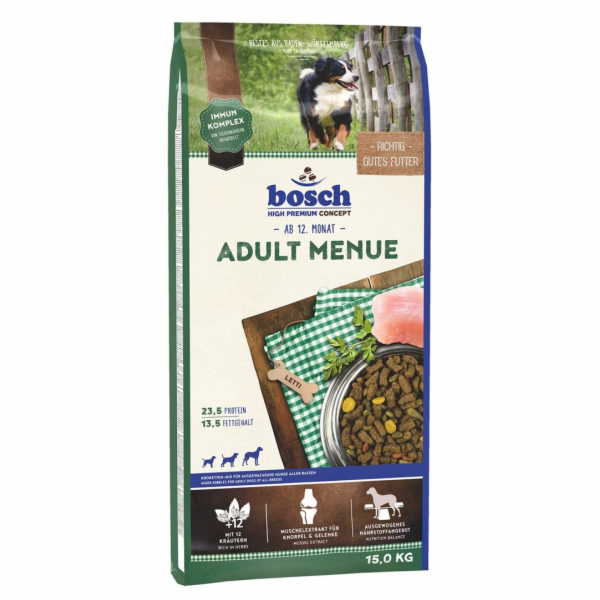 BOSCH Adult Menue – suché krmivo pro psy – 15 kg