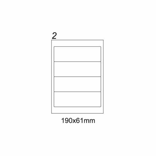 Emerson ETIKETY A4 190X61MM 100 LISTŮ (ETA4190X061W)